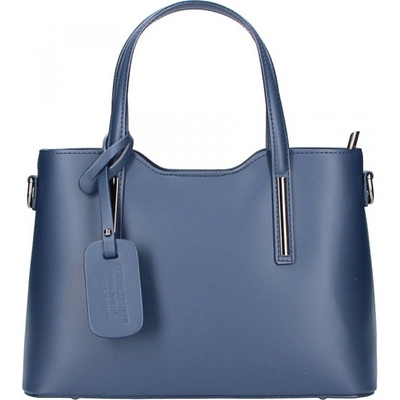 Made In Italy kožená kabelka do ruky 1364 modrá