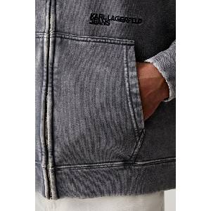 Karl Lagerfeld Jeans суичър с цип мъжки от памук (B3M20010)
