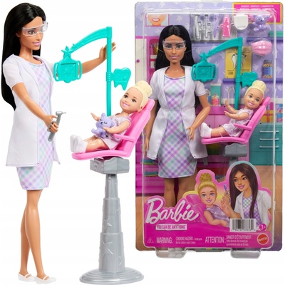Barbie povolania herný set s bábikou Zubárka