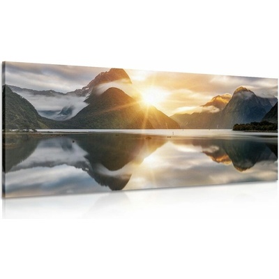 Obraz Milford Sound pri východe slnka