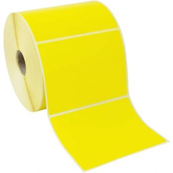 CDRmarket Самозалепващи етикети 100x150 mm, 350 бр, жълти хартиени за TTR, ролки (ETRL-TTR-Y-100X150)