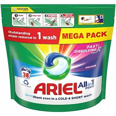 Ariel Allin1 Pods Color prací kapsle na barevné prádlo 38 PD
