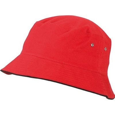 Bavlněný klobouk MB012 Červená / černá