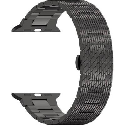 Techsuit Стоманена каишка за Apple Watch 38мм, 40мм, 41мм - Techsuit Stainless Steel Watchband (черен) (W052 (KF2324405))