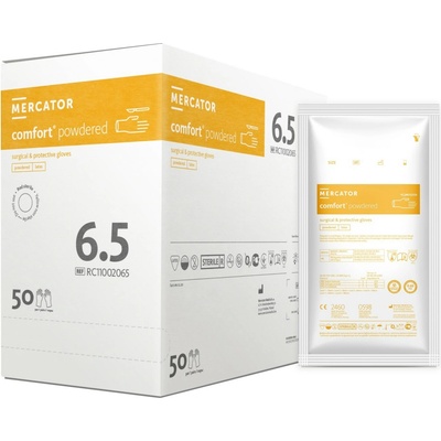 Mercator Chirurgické latexové rukavice Comfort sterilné 6,5 50 párov