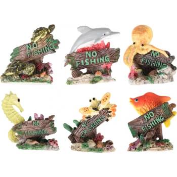 Flamingo No fishing Bord - Декор за аквариуми с надпис No Fishing, 5, 5 X 4 X 6 см