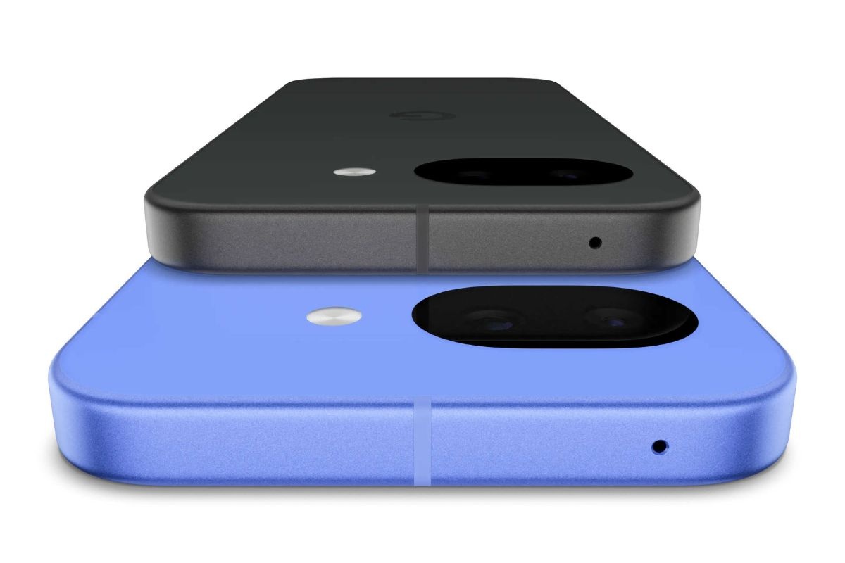 Google Pixel 10a levendula és obszidián színben, felülnézetből
