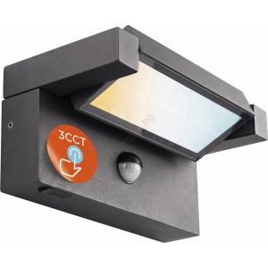 SmartLED Led Външен стенен осветител със сензор led/25w/230v ip54 черен (sd0186)