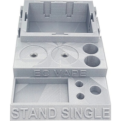 EC-ORIGINAL Stolní stojánek s t-drážkou EC-VAPE STAND SINGLE Stříbrná s třpytkami