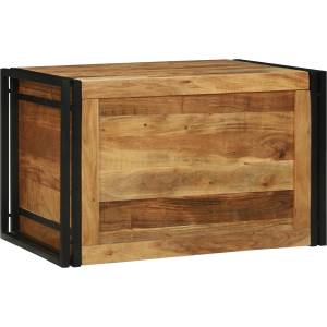 vidaXL Кутия за съхранение Кафяв и черен 80 x 50 x 50 см (4016747)