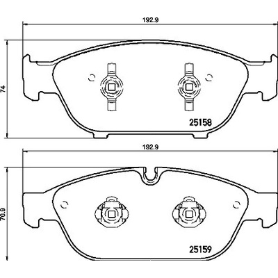 BREMBO Sada brzdových platničiek kotúčovej brzdy P85127
