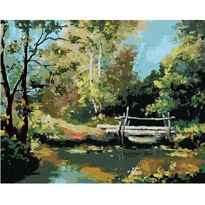 zuty Malování Podle Čísel Malý Most V Lese 80 x 100 Cm Plátno