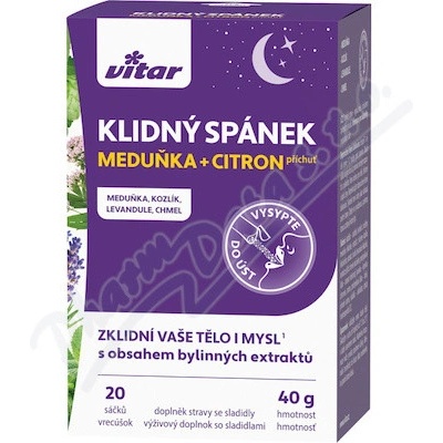 Vitar Klidný spánek meduňka+citron 20 x 2 g
