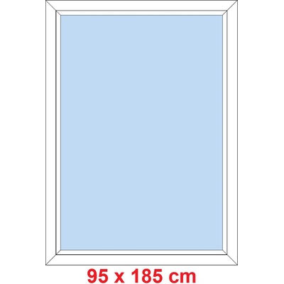 Soft Plastové okno 95x185 cm, FIX neotevíravé, Bílá