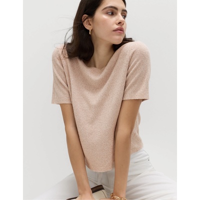 Marks & Spencer Плетена върхна част с тесен крой букле, с висок процент памук Marks & Spencer кремава Marks & Spencer | Bezhov | ЖЕНИ | S