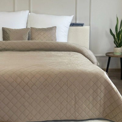 Euromat Přehoz Na Postel Oboustranný Amarante Béžová 010 180x220+2x 40x40