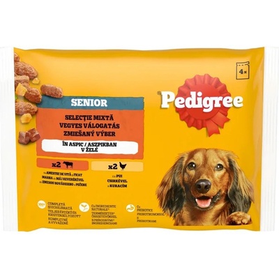 PEDIGREE Senior Смесен избор в желе 4 x 100 г