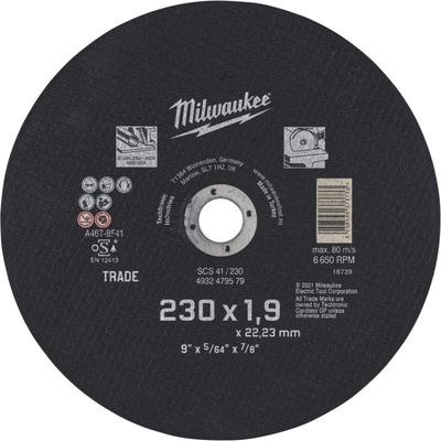 Milwaukee Rezný kotúč 230 x 1, 9 mm 4932479579