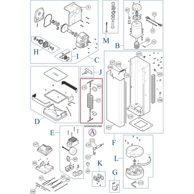 SPAMG091A00 kit pružiny pro M3BAR / M5BAR