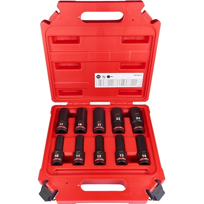 Sada nástrčných kľúčov 1/2" SHOCKWAVE™ - 10 dielna predĺžená Milwaukee /4932480457/
