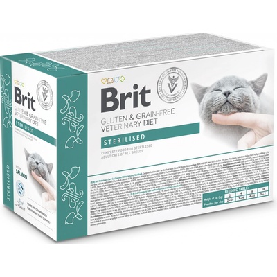 Brit VD Cat Fillets in Gravy Sterilised 12 x 85 g