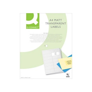 Q-Connect Самозалепващи етикети матови a4 25 листа