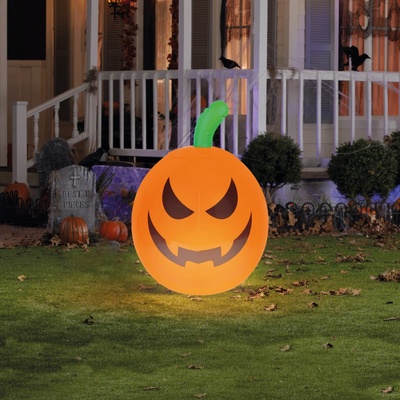 Nafukovacia RGB LED halloweenska tekvica - 40 cm
