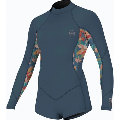 Dětský O'Neill Girls Bahia 2/1 Back Zip LS Spring copen blue/painted tropics/copen blue