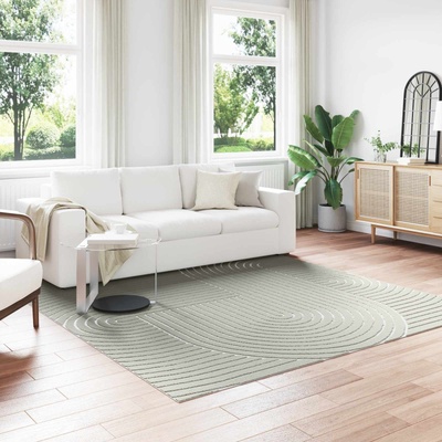vidaXL Килими за помещение PALMERAS Зелен 240 x 240 cm Полиестер (42022605)