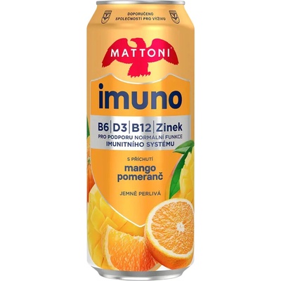 Mattoni Imuno Mango pomeranč přírodní minerální voda 500 ml