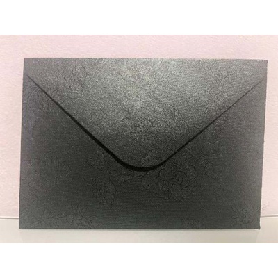 Obálka C6 11,2x15,8 cm metalická s ražbou, zelená