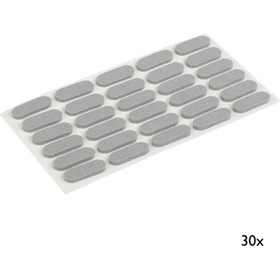 Walteco Tlmič dvierok 22x8mm, samolepiaci, sivý, 30 ks , 85105