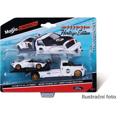 MAISTO maisto Flatbed 2021 Ford GT Heritage Edition biela 1:64