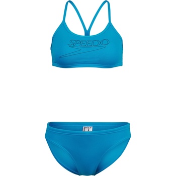 Speedo Дамски комплект бикини Speedo Women's Endurance+ Logo Thin Strap Two Piece Bikini - Mayan Blue - размер 44 (EU) (150-6088-0317)