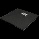 Mexen Hugo квадратен душов поддушник SMC 90 x 90 см, черен, иноксов капак - 42709090-X (42709090-X)