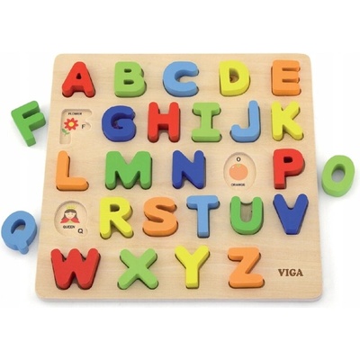 Viga Puzzle na podložke Abeceda