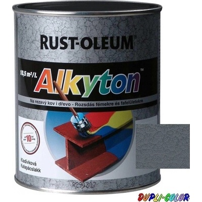 MOTIP DUPLI ALKYTON antikorozní alkyduretanová kladívková barva šedá, 5L , Stupeň: lesk