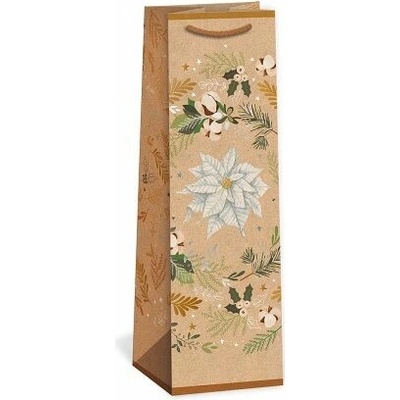 ARGUS Dárková papírová taška NATUR na víno (11 x 36 cm) 08340071