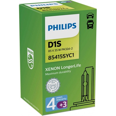 PHILIPS Xenon LongerLife D1S Pk32d-2 85V 35W 85415SYC1