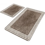 Mila Home Кафяво-сиви кадифени килими за баня в комплект от 2 бр. 60x100 cm - Mila Home (HKG-TY-PASPAS-038)