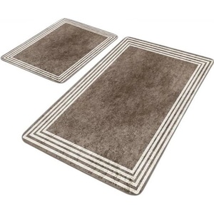 Mila Home Кафяво-сиви кадифени килими за баня в комплект от 2 бр. 60x100 cm - Mila Home (HKG-TY-PASPAS-038)