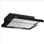 Kumtel Телескопичен абсорбатор Kumtel DS6-905B S, 90W, 250 м3/ч, 2 мотора, 2 степени, Двоен алуминиев филтър, LED, Черен