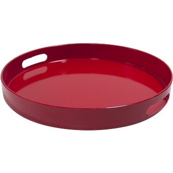 Image 1 of FUZHOU FUZHOU-Сервитьорска табла КРЪГ с борд ЧЕРВЕНА ø33xh4cm (JQY17-7097C-3) (015215)