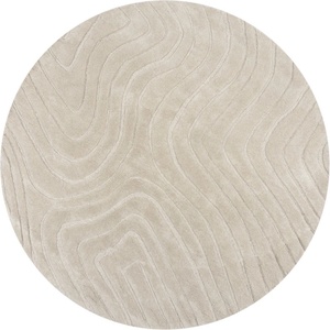 Flair Rugs Кремав ръчно изработен вълнен кръгъл килим ø 160 cm Mesmerise Natural - Flair Rugs (503119377382)