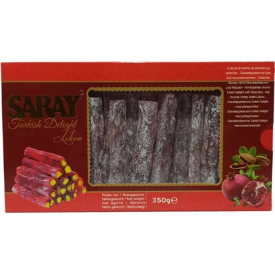 Saray Turkish Delight Nar Aromali Antepfistikli Lokum 350 g