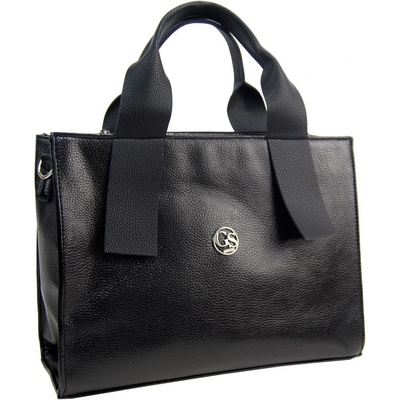 Grosso elegantná väčšia dámska kabelka do ruky S684 čierna