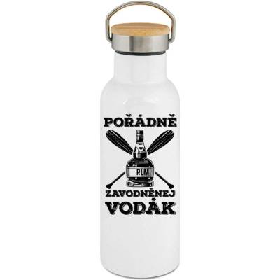 123TRIKO termoska Pořádně zavodněný vodák. Černý tisk 500 ml rybaření