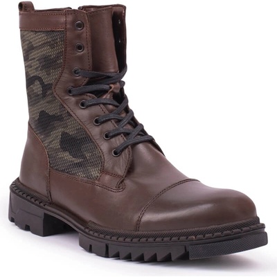 narmart Мъжки боти от естествена кожа - Кафяви 20210834672 (321949_Кафяво)