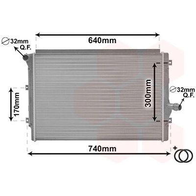 Chladič vody pro motor VAN WEZEL 58012208