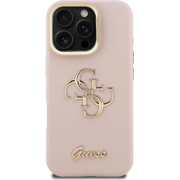 GUESS Калъф GUESS за iPhone 16 Pro, PU Grained 4G Logo Stand Camera Frame, GUHCP16LPCS4GSP (GUHCP16LPCS4GSP)